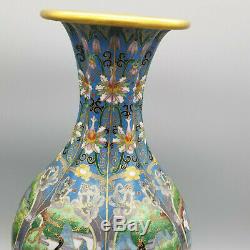 10H Mirror Pair of antique Chinese cloisonne Pear Shaped vases