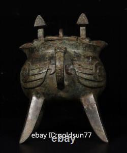 10.2Chinese Antique Bronze Ware Dynasty double bird respect