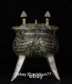 10.2Chinese Antique Bronze Ware Dynasty double bird respect