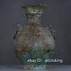 10.4chinese Antiques Han Dynasty Period Bronze Inscriptions Flower Mouth Bottle