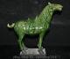 10.4 Old Chinese Green Glaze Porcelain Dynasty Animal Horse Success Statue