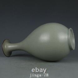 10.6 Chinese Porcelain song dynasty ru kiln mark cyan open slice yuhuchun Vase