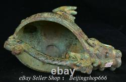 10.8 Ancient Chinese Bronze Ware Dynasty Dragon Drinking vessel Portable Kettle