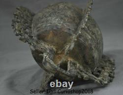10.8 Antique Old Chinese Bronze Ware Dynasty Palace Beast Bell Zhong Wall Hang