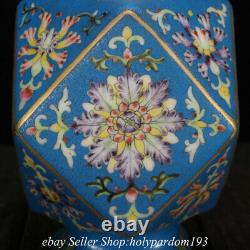 10 Marked Chinese Colour enamels Porcelain Flower Bottle Vase Pair