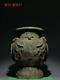 10 Old China Shangzhou Dynasty Bronze Ware Beast Face Sheep Head Pot Jar Crock