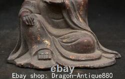 10 Old Chinese Copper Buddhism Kwan-yin Guan Yin goddess Sculpture