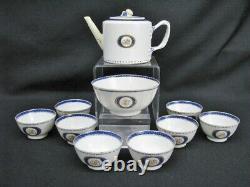 10 Pc. Late 18th Century Chinese Export Porcelain Partial Tea Set with Tea Pot