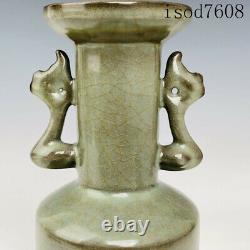 10antique Chinese Song dynasty Official porcelain Poetry carving Bottle mouth
