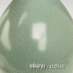 11.2 Chinese antiques Overseas return Ru Kiln Porcelain Flower mouth bottle