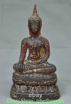 11.2 Old Chinese Amber Carving Shakyamuni Sakyamuni Amitabha Buddha Statue