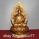 11.4collecting Chinese Antiques Bronze Gilt Guanyin Bodhisattva Buddha Statue