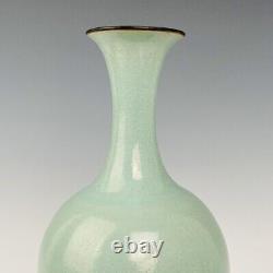 11.4 Chinese Old Porcelain Song dynasty museum mark ru kiln cyan Ice crack Vase
