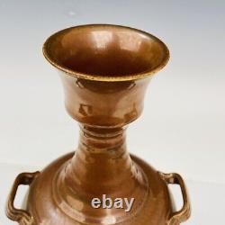 11.6 Antique Chinese Porcelain Song dynasty ding kiln zijin glaze Four ear Vase