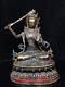 11.8chinese Old Antiques Handmade Pure Copper Manjusri Bodhisattva Buddha