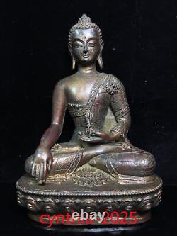 11.8Collecting Chinese antiques Pure copper gilding Statue of Sakyamuni Buddha