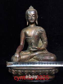 11.8Collecting Chinese antiques Pure copper gilding Statue of Sakyamuni Buddha