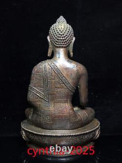 11.8Collecting Chinese antiques Pure copper gilding Statue of Sakyamuni Buddha