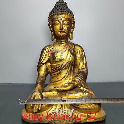 11.8Collecting Chinese antiques Tibetan Buddhism Shakyamuni Buddha Statue