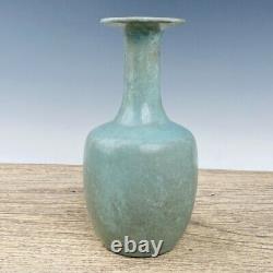 11 Chinese Old Porcelain Song dynasty ru kiln museum mark cyan Ice crack Vase