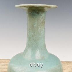 11 Chinese Old Porcelain Song dynasty ru kiln museum mark cyan Ice crack Vase