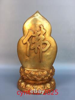 12Chinese Old antiques Pure copper gilding Tibetan king Bodhisattva Buddha