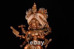 12.2 Collection Chinese Box-wood Carving Buddhism Trailokyavijaya Statue