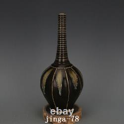 12.4 Chinese Old Antique porcelain Song dynasty ding kiln zijin glaze Vase