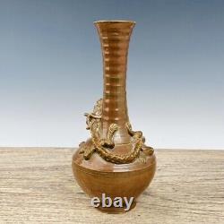 12.4 Old Chinese Porcelain Song dynasty ding kiln mark zijin glaze dragon Vase