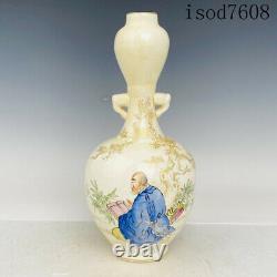 12.4antique Chinese Song dynasty Ding porcelain Description of gold Pastel vase