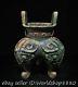 12 Old Chinese Bronze Ware Dynasty Beast Incense Burner Censer Statue