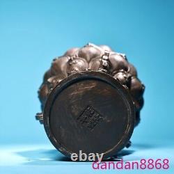 12old Chinese dynasty bronze fengshui Lion Incense burner Censer statue