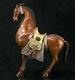 13.2 Old Chinese Red Copper Gilt Dynasty Zodiac Animal Horse Success Statue A1