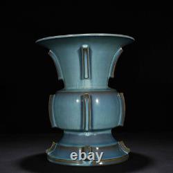 13 Antique Chinese Porcelain song dynasty jun kiln mark sky cyan glaze Vase