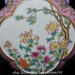 13 Qianlong Marked Chinese Colour enamels Porcelain Flower Dragon Bottle BB