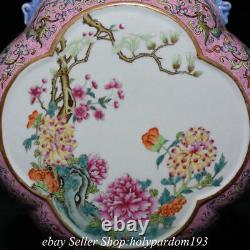 13 Qianlong Marked Chinese Colour enamels Porcelain Flower Dragon Bottle BB