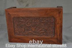 14.8 Old Chinese Huanghuali Wood Carving Dynasty Palace Dragon Kang Table