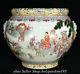 14.8 Qianlong Marked Chinese Famille Rose Porcelain Immortal God Jar Pot Crock