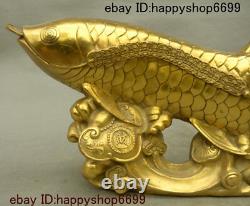 14 Chinese Copper Brass Feng shui Wealth Animal Golden Dragon Fish Ru yi Statue