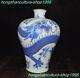 15chinese Blue & White Porcelain Gilt Dragon Zun Cup Bottle Pot Vase Statue