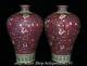 15.2 Qianlong Marked Chinese Colour Enamels Porcelain Flower Bottle Pair Bb