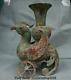 15.6 Old Chinese Bronze Ware Dynasty Birds Zun Bottle Vase Sacrificial Vessel