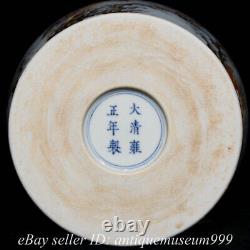 16.2 Yongzheng Marked Chinese Famille rose Porcelain Figure Plum Vase Bottle