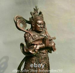 16.4 Old Chinese Bronze Fengshui God Weide Statue Sculpture
