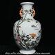 16.4 Qianlong Marked Chinese Famille Rose Porcelain Flower Bird Bottle Vase