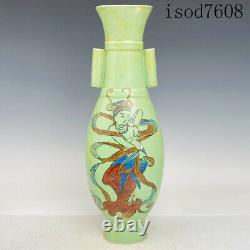 16antique Chinese Song dynasty big weekend Firewood kiln Color painting vase