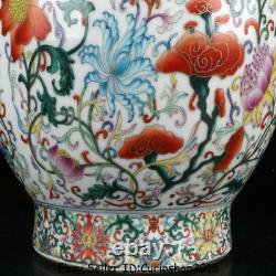 17.8 Yongzheng Marked Chinese Famile Rose Porcelain Dynasty Flower Bottle Vase