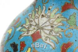 18th 19th Chinese Qing Cloisonne Ming Small Scholars Vase Ring Handles