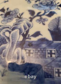 18th Century Antique Chinese Qianlong Period Blue and White Platter 12 3/4