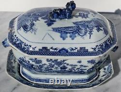 18th Century Chinese Blue And White Chamfered Tureen, Cover And Stand Sothebys